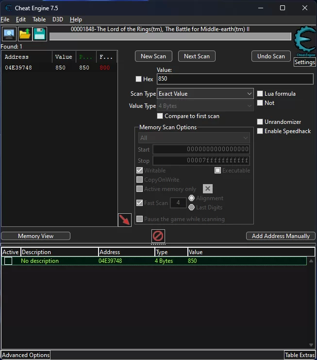 Cheat Engine: CPL’s value doesn’t change